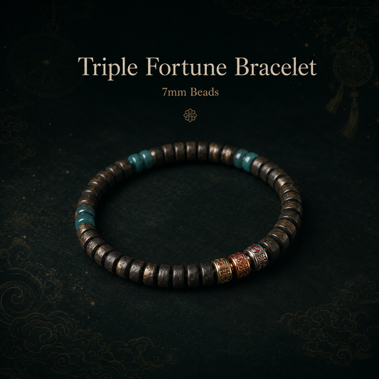 Triple Fortune Bracelet 7mm