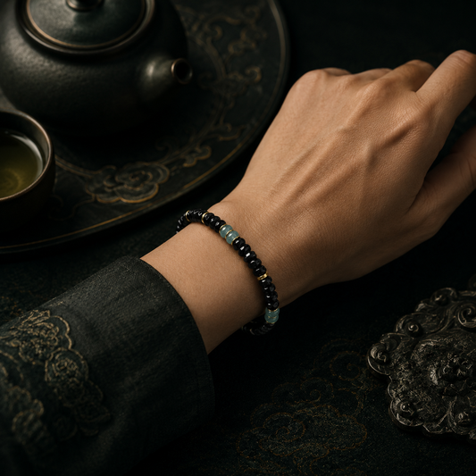 Coconut Shell Wuxiang Tablet Bracelet 6mm