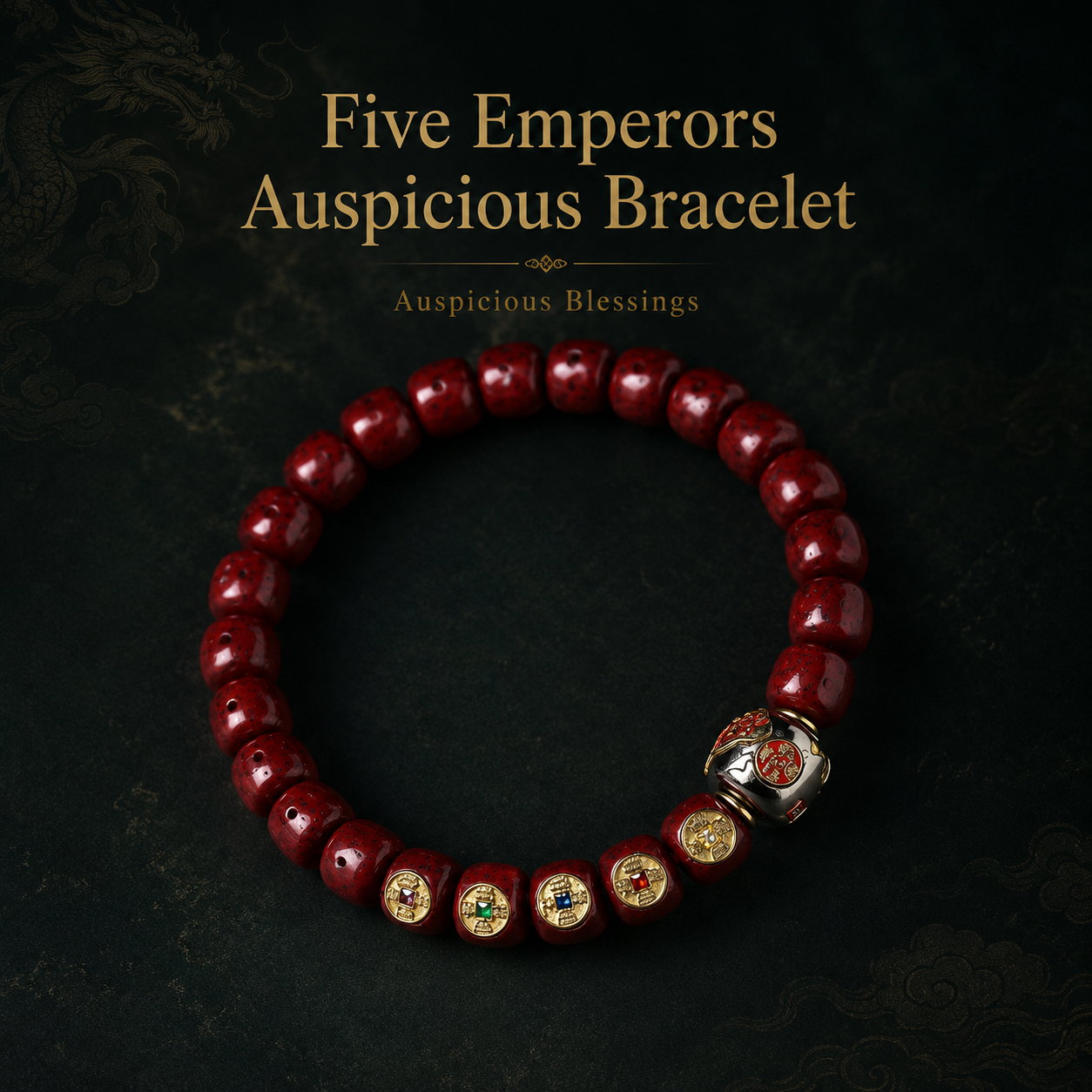 Five Emperors Auspicious Motif Bracelet
