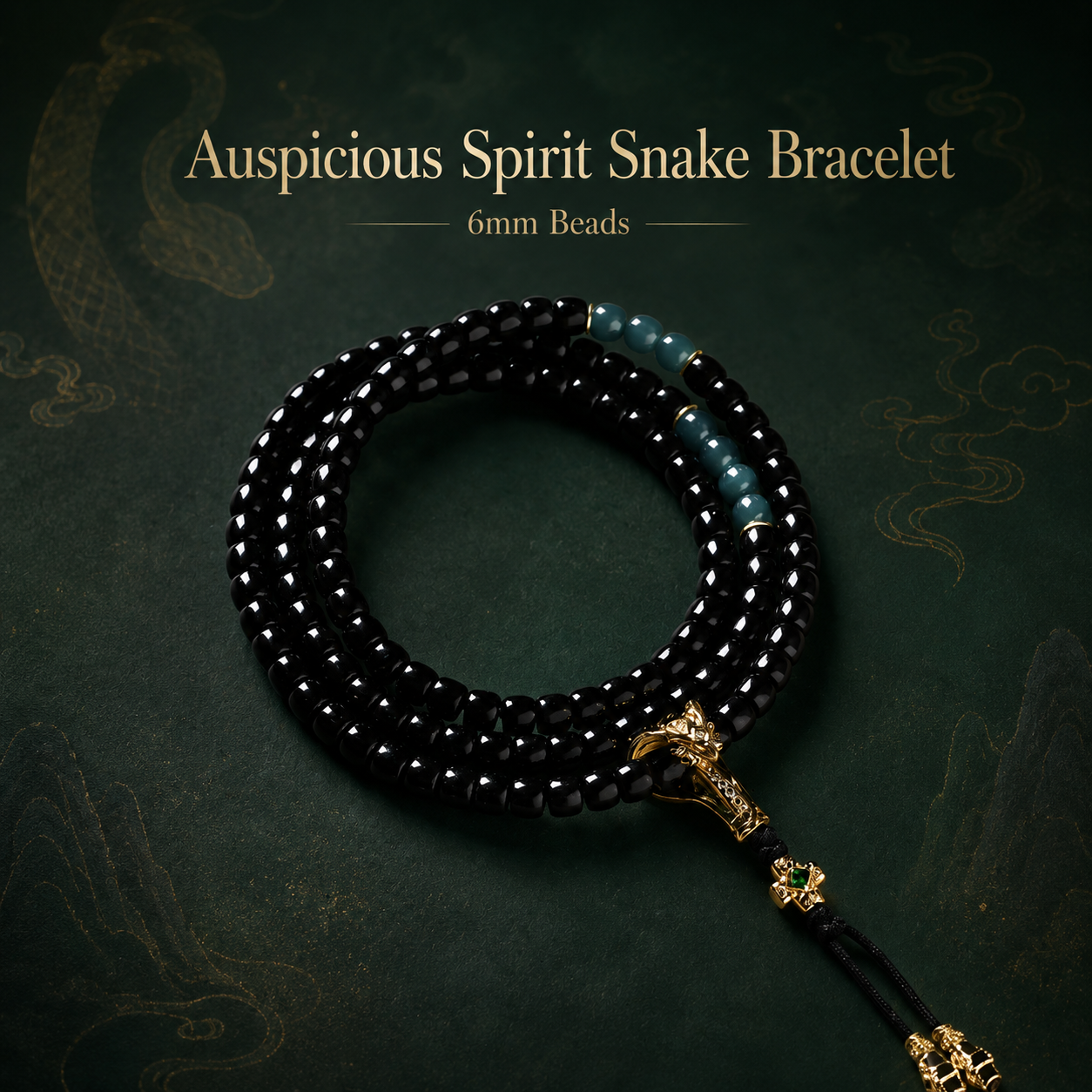 Serpent Auspicious Bracelet 6mm