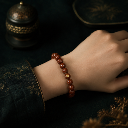Jadeized Floral Star Bracelet 10mm