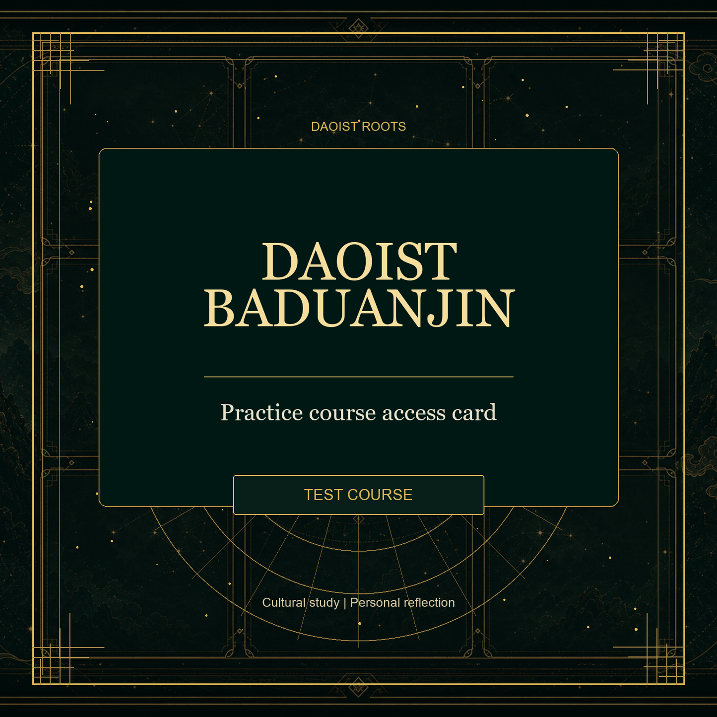 Daoist Baduanjin Test Course